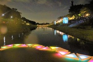 利根運河の夜に光と水のアートの祭典　利根川シアターナイト2018 LIGHT THE TOWN