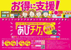 我孫子市のクラウドファンディングプロジェクト「あびチケ」のチラシ