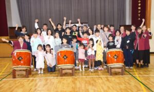 和太鼓教室に参加した皆さん