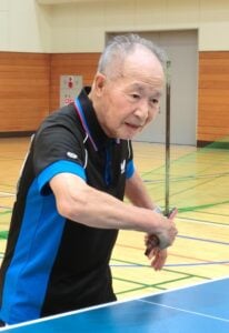 松戸市卓球協会 リフレの清水さん 御年85歳