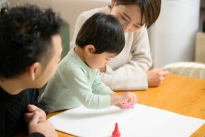 情操教育を行う親子